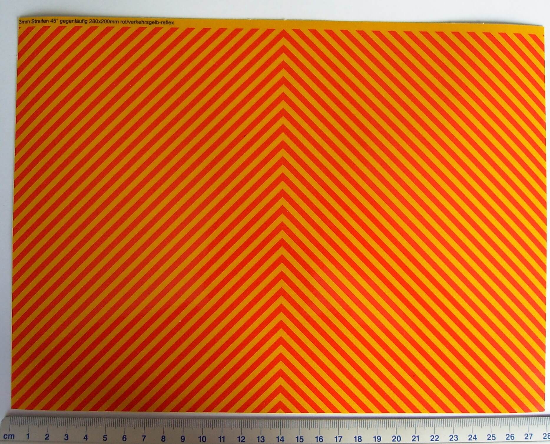 Dekorbogen Warnstreifen reflektierend ca. 200x280mm         