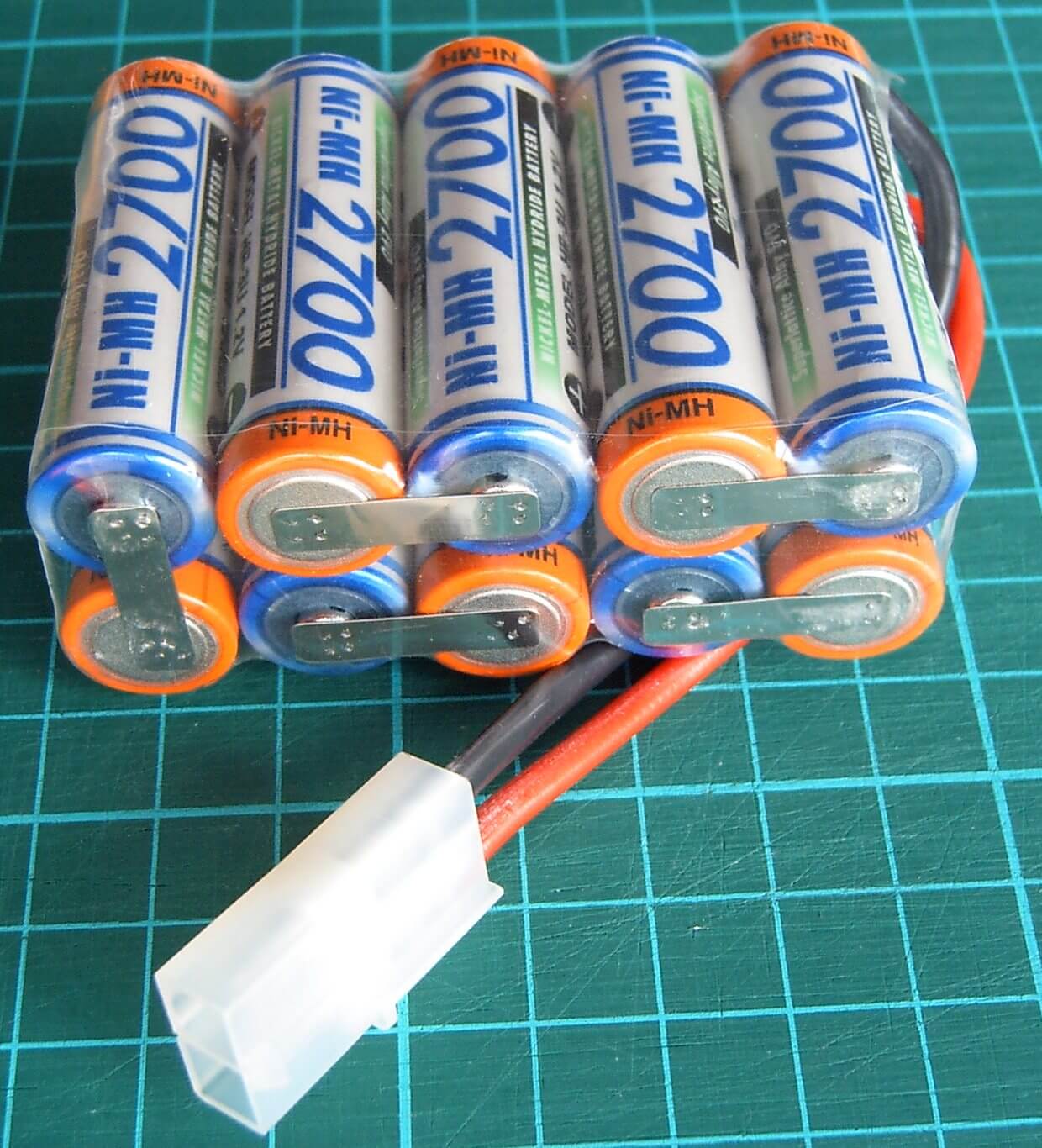 Akku-Racing-Pack mit Sanyo HR-3U-Zellen  12V 10 Zellen,