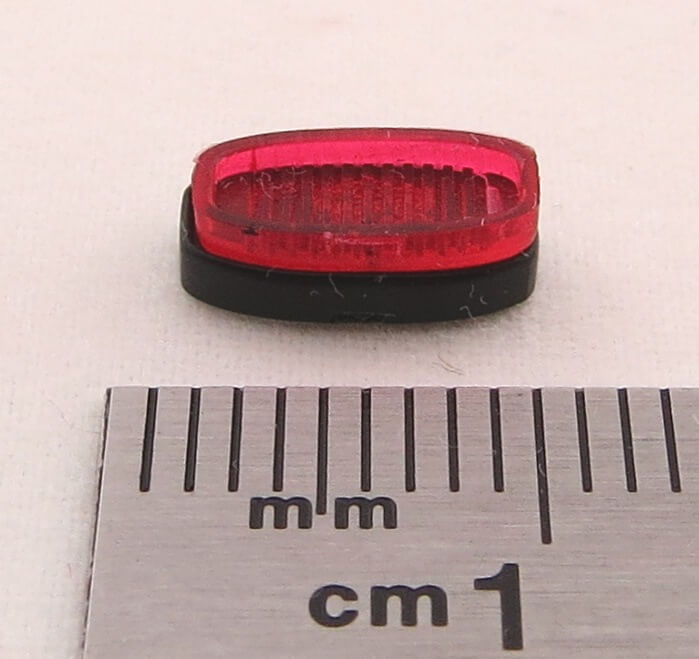 Kontur-Leuchte, rot, Hella, M 1/14. 8,5 x 4mm. Lichtscheib  
