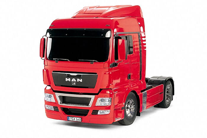 Tamiya MAN TGX 18.540, 4x2 XLX. Bausatz. Rot vorlackiert