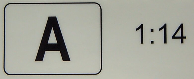 A-Schild schwarz/weiß 1/Tamiya. Hinweis  "Abfalltransport"
