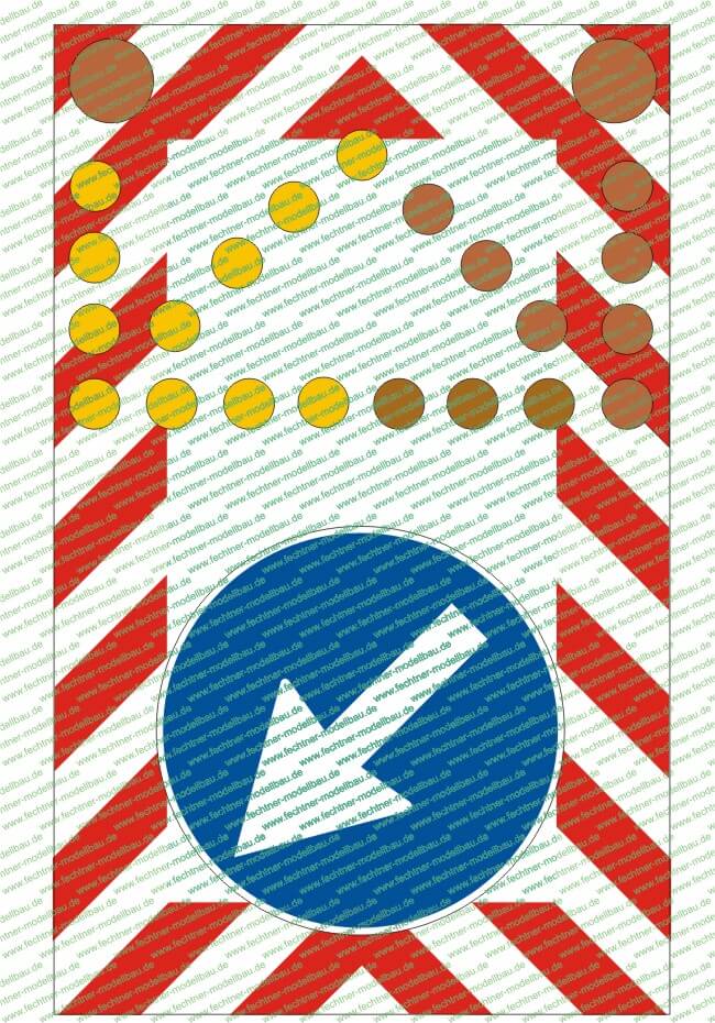 1 Aufkleber Verkehrs-Warntafel Typ 2. Aus selbstklebendem,  