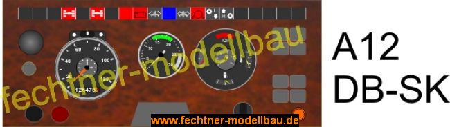 Decal/Aufkleber Armaturenbrett A12 für DB-SK, Holzimitat    