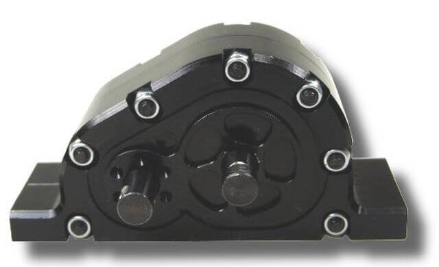 1:14 Verteilergetriebe 2:1 flach Alu schwarz