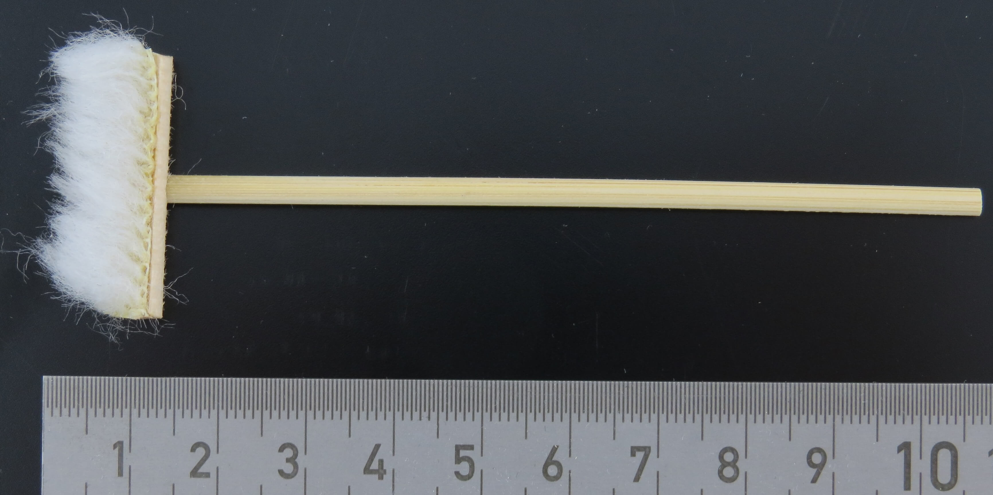 1 Boden-Schrubber/Besen natur, 10cm helle Borsten           