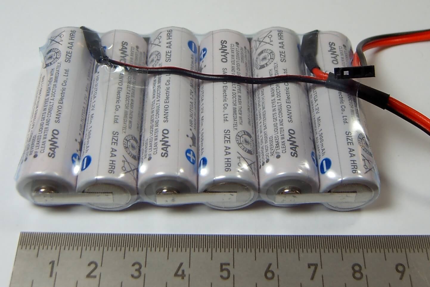 1x Akku-Pack mit 6x Sanyo ENELOOP, 7,2V  6 Zellen, 2000mAh