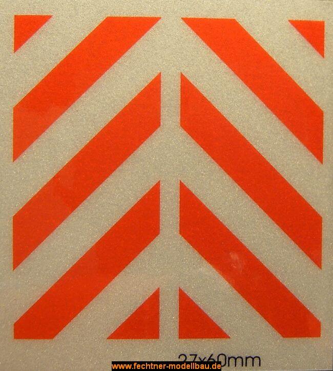 gedrucktes Foliendecal Reflex-Folie W-2  45°-Schräge        