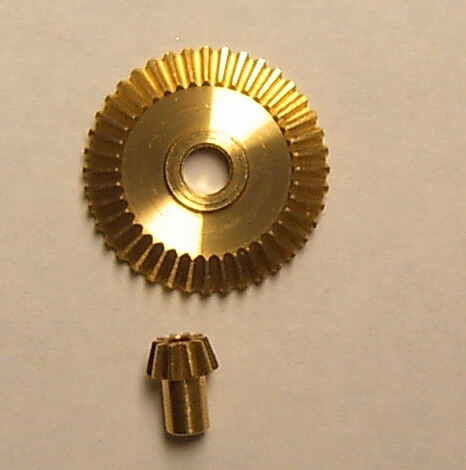Kegelrad-Satz (1 Paar) 1:4 10 Zähne / 40 Zähne Modul 0,5    