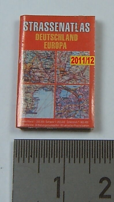 Miniatur-Zeitschrift "Strassenatlas" z.B. zur Ausgestaltung 