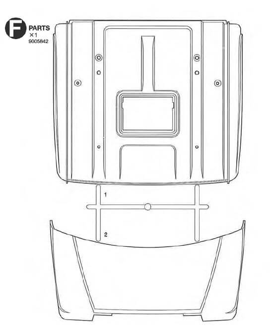 1 Spritzguss-Teilesatz F-Teile, weiss.   Für Scania von     