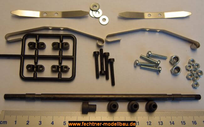 Auflieger-Achse mit Federpaket, Feder-   paketträger,       