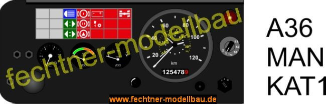 Decal/Aufkleber "Armaturenbrett" MAN/KAT 1-teiliges Decal:  
