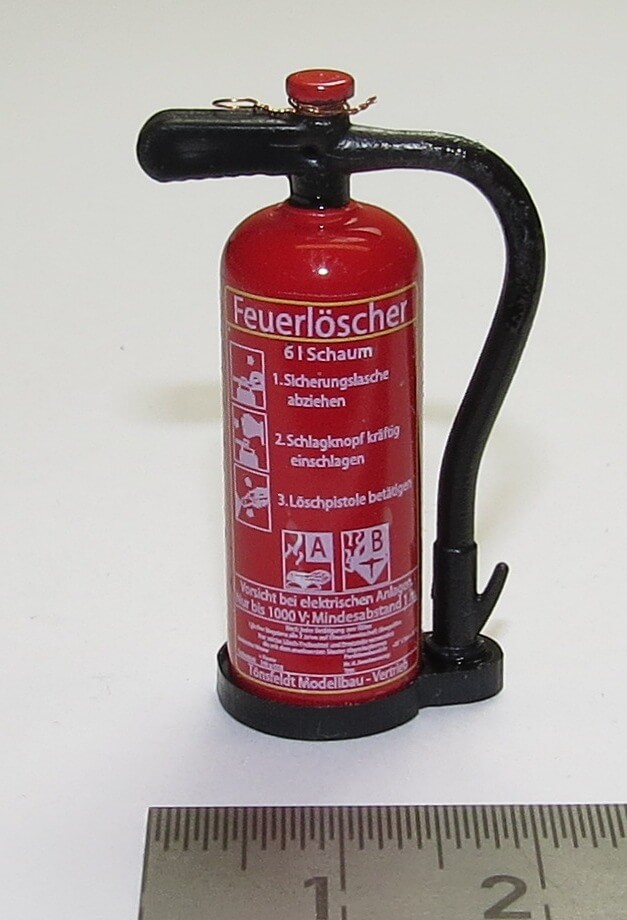 1 fertiger SCHAUM-Feuerlöscher m.langem  Griff.TAM-Größe    
