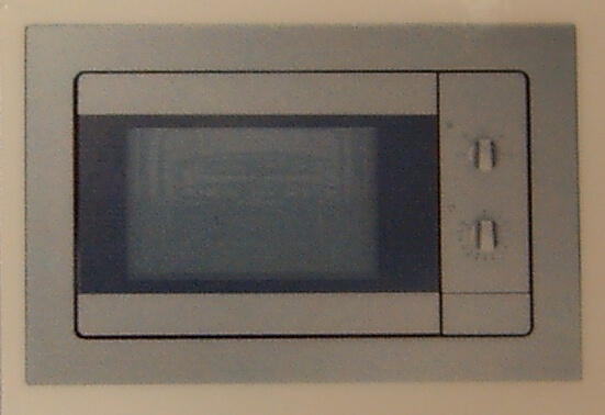 1 Aufkleber Microwellen-Gerät, mit Oberflächenschutz,       