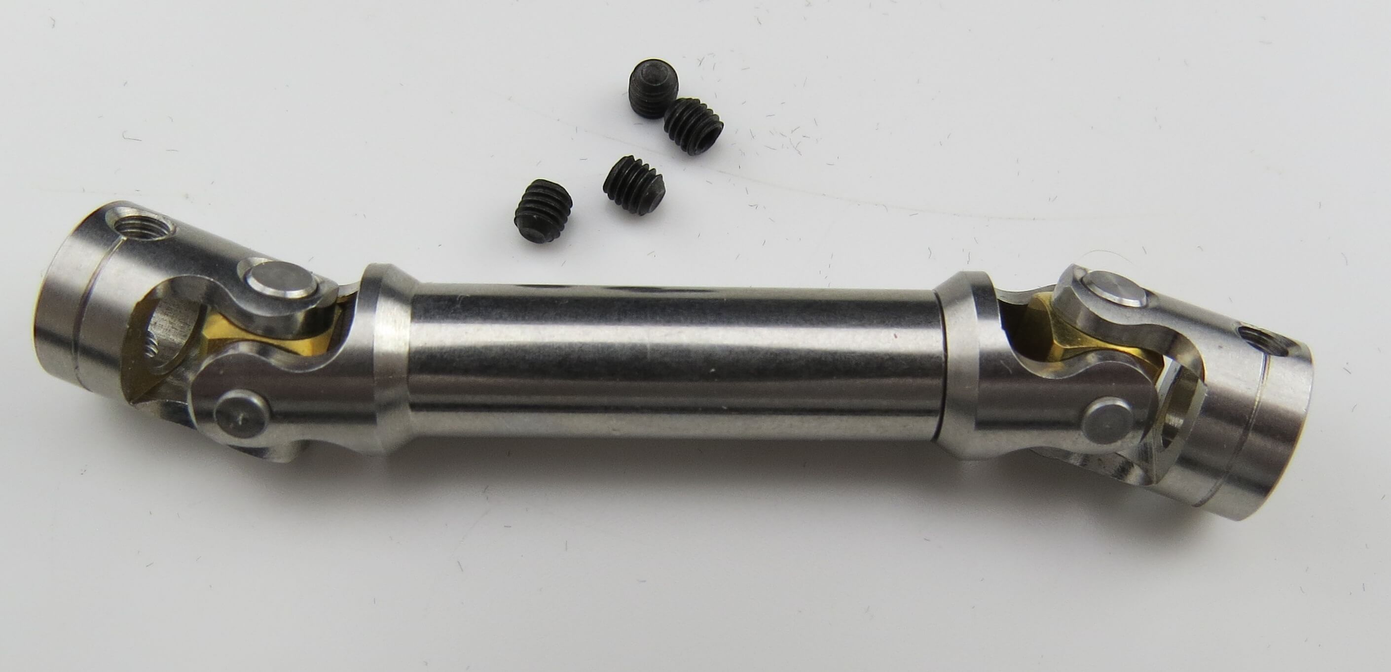 Kardanwelle Edelstahl 62-82mm mit 5mm Bohrungen, 1:14       