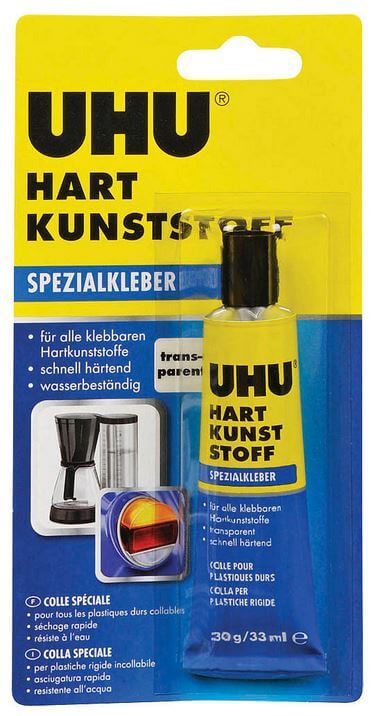 UHU Hart-Kunststoff. 30gr.-Tube. Transparent, schnell härt