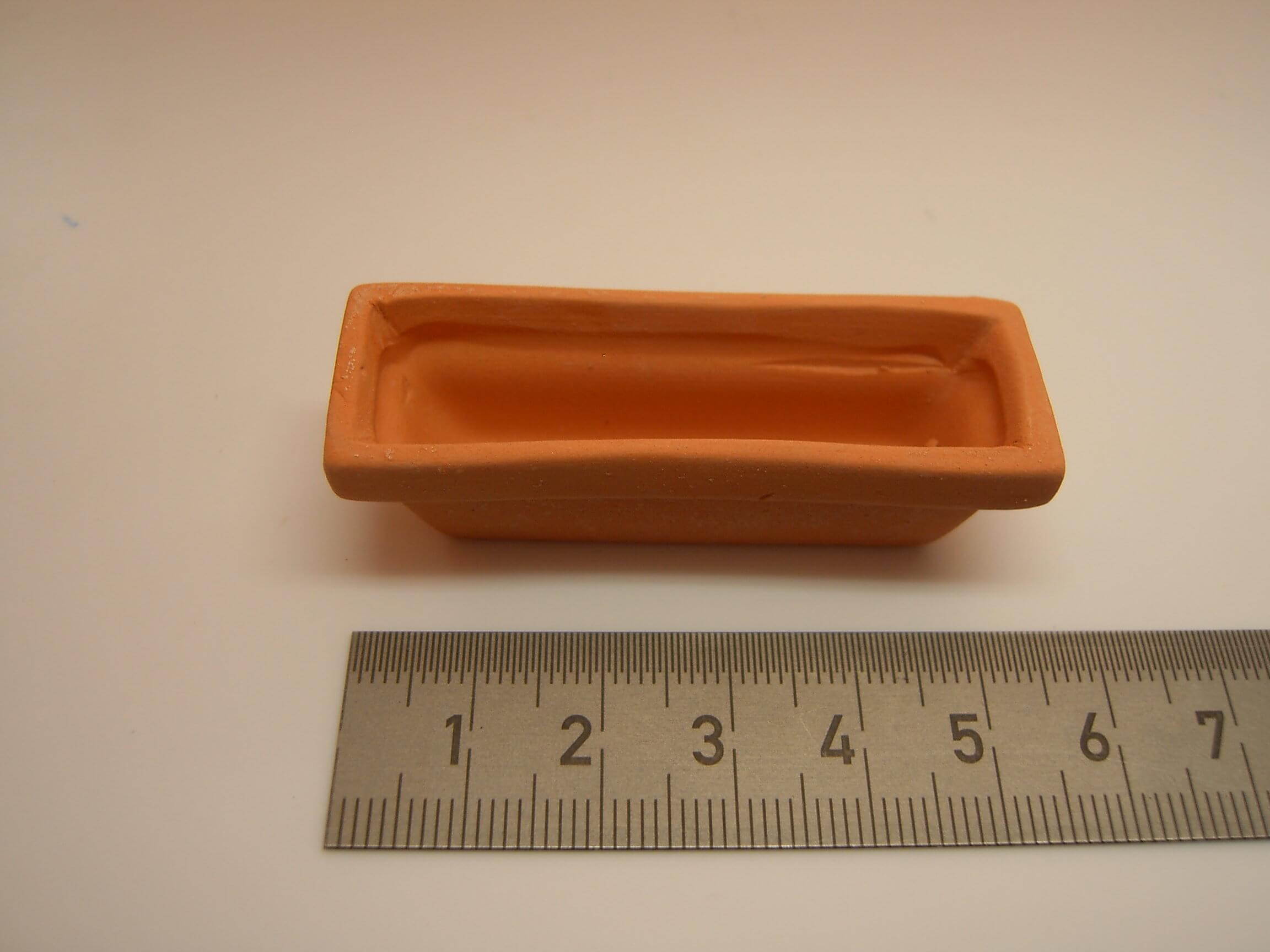 1x Blumentrog, rechteckig ca. 57x18mm                       