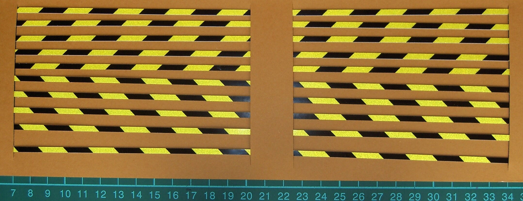 Warnstreifenset 3mm Streifenbreite, 45°,