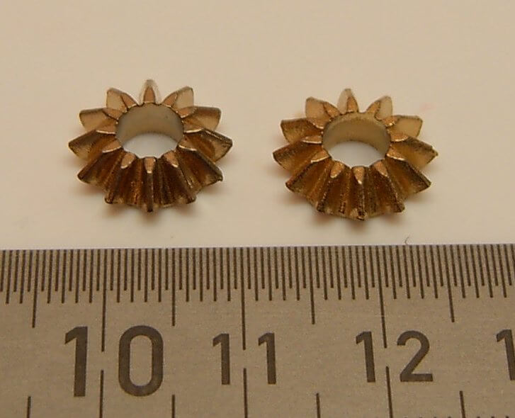 Differenzialzahnräder, Typ2, Messing (2 Stück) links/rechts