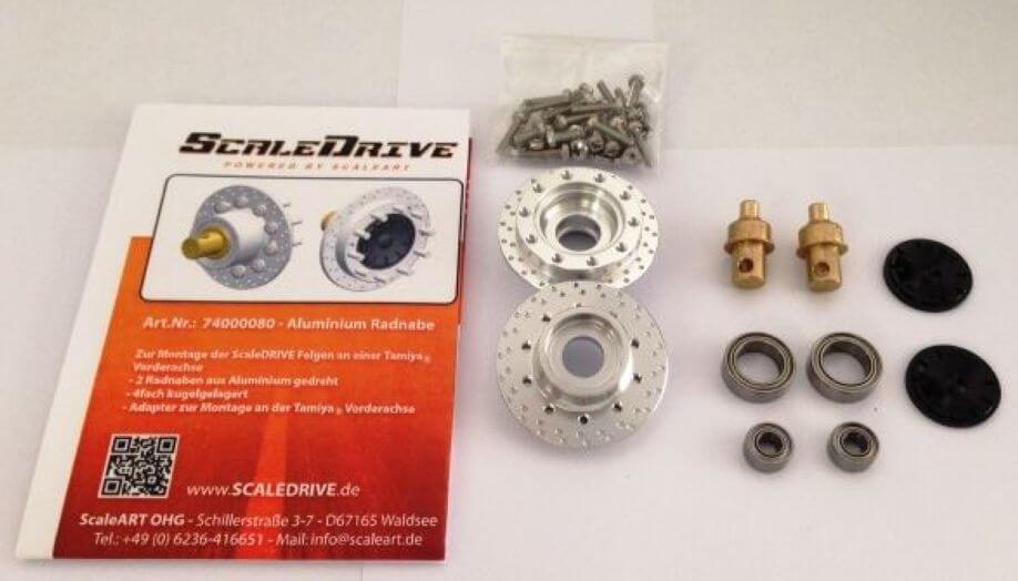 Radnabe für Tamiya Vorderachse Alu -ScaleDRIVE-             
