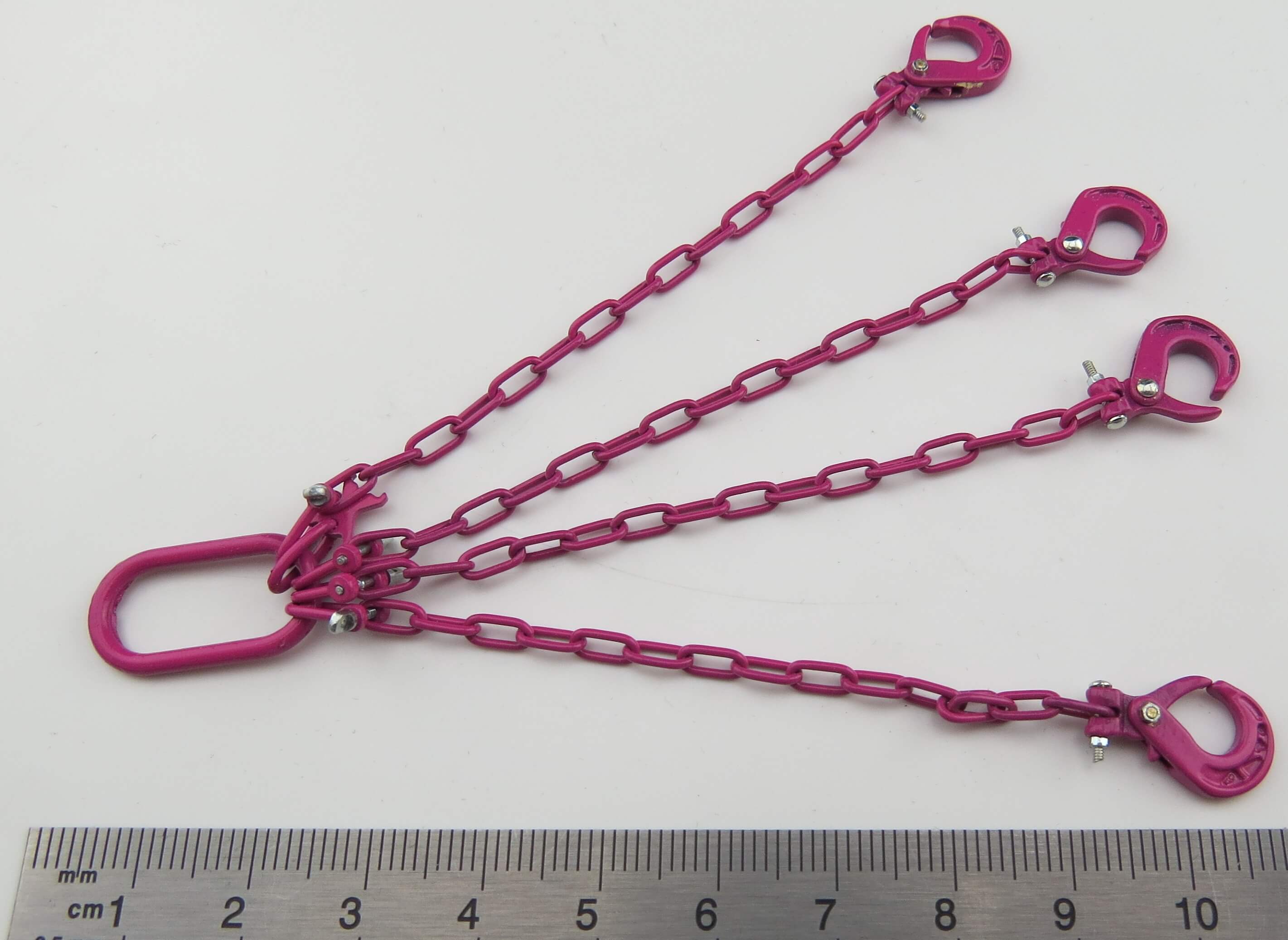 Anschlagkette RUD 4 Strang. Pink. Mit funktionierendem