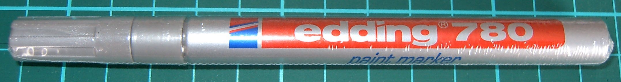 1x Lackstift silber, 0,8mm edding780