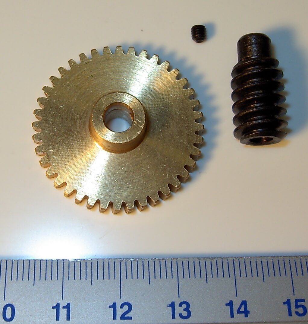 1 Schneckenrad-Satz 1:40 Modul 0,75, ein-gängig rechts