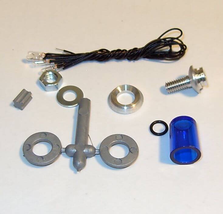 Rundumleuchte, blau, schwenkbar, 1:16 mit 4x Birnchen       