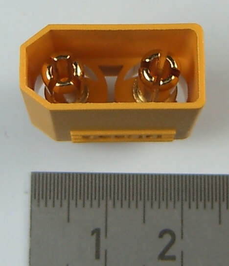 1x XT-90 Stecker. Gelbes Gehäuse.2 Pole. Belastbarkeit      