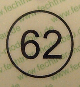 Geschwindigkeitsschild weiss  10mm Durchmesser