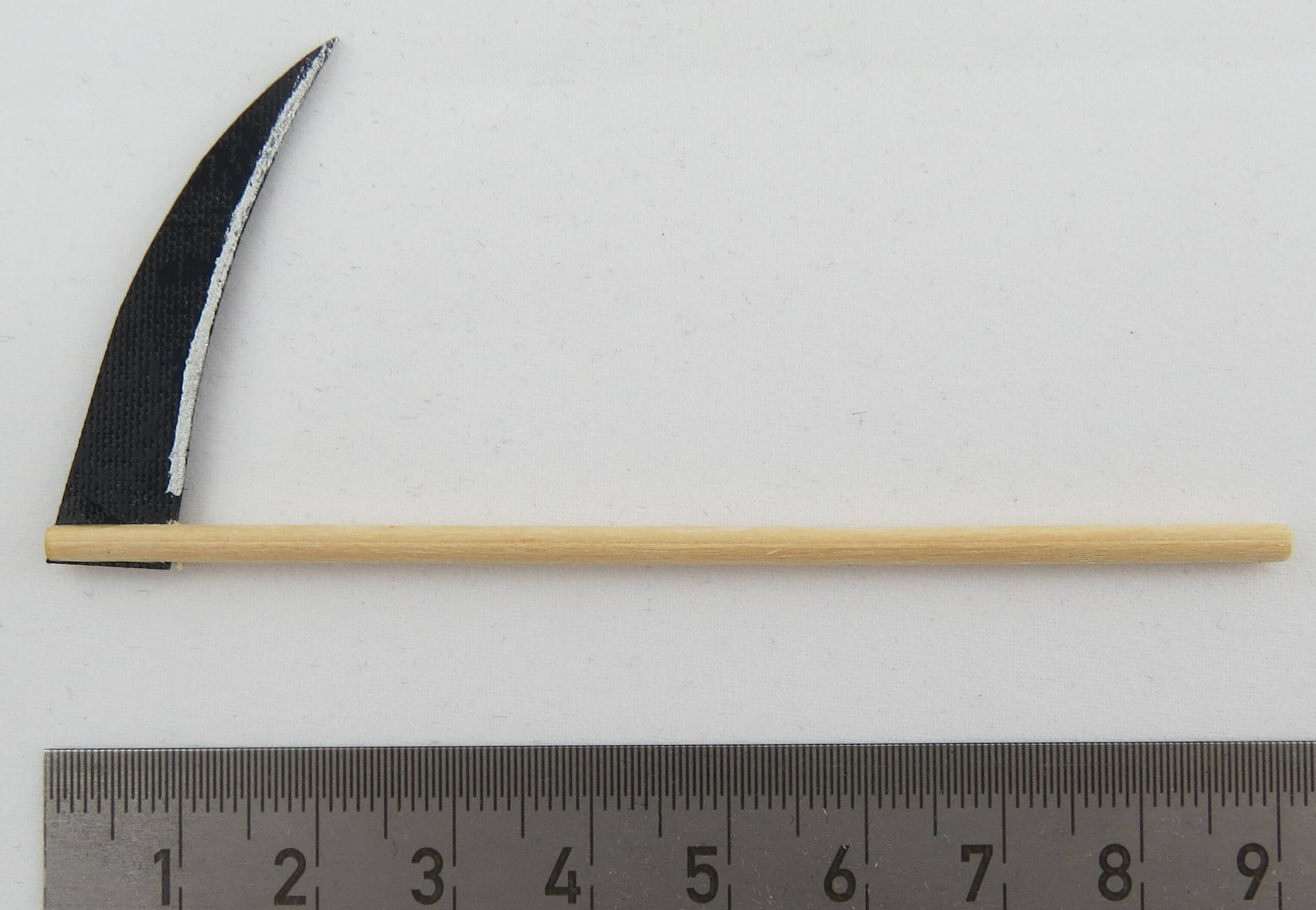 1 Holz-Sense 9cm natur/schwarz                              