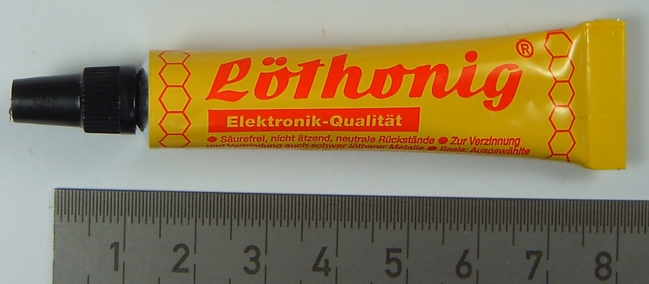 1 Tube Löthonig 7,5gr. Säurefreies Flussmittel. Bildet      