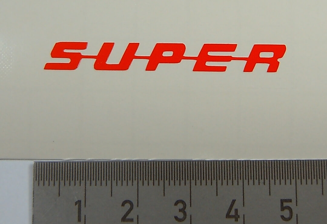 Beschriftung aus hochwertiger, selbst-   klebender          