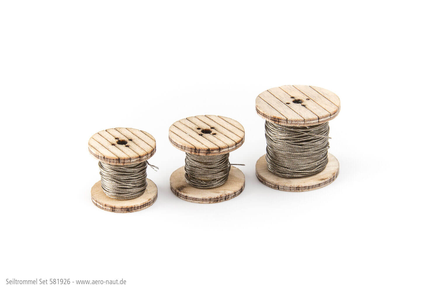 Kabeltrommel mit Litze. Bausatz aus Laser- und Holzteilen   