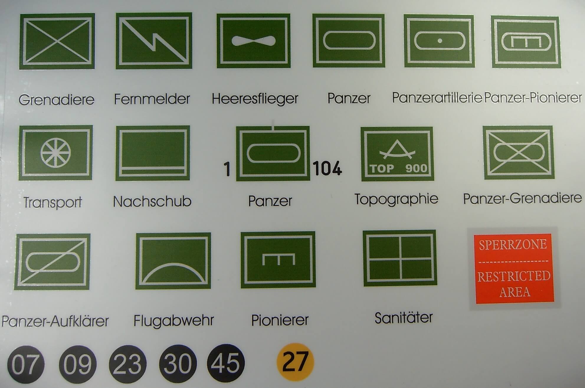 1 taktisches Zeichen/Schild, Größe frei  festlegbar         