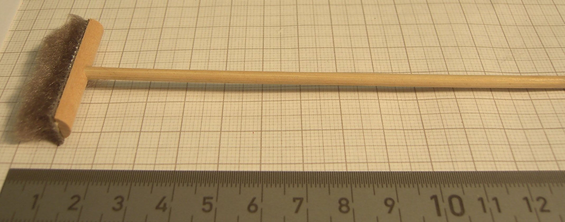 1 Zimmerbesen 14,0cm schwarzes, braunes  oder weißes Haar   