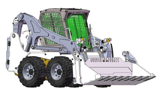 1:14 Kompaktlader mit Rädern unlackiert Bausatz