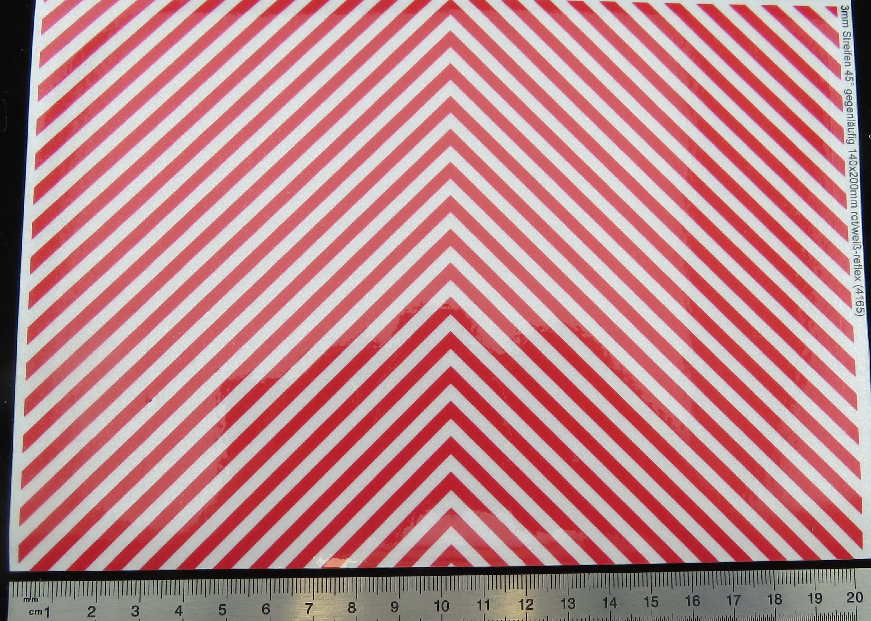 Dekorbogen Warnstreifen REFLEKTIEREND ca. 200x140mm