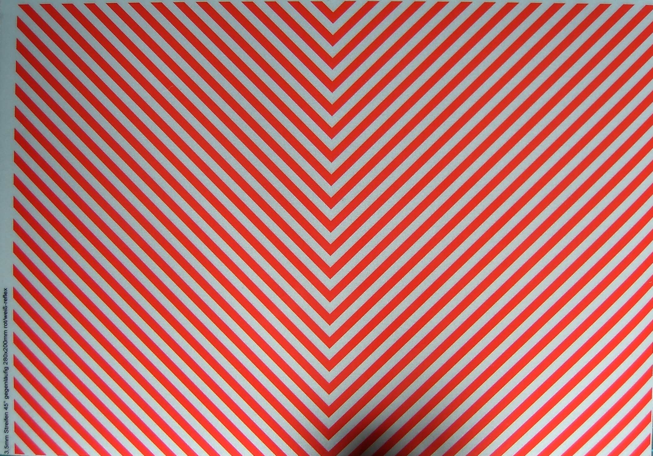 1 Dekorbogen Warnstreifen reflektierend  ca. 200x280mm      