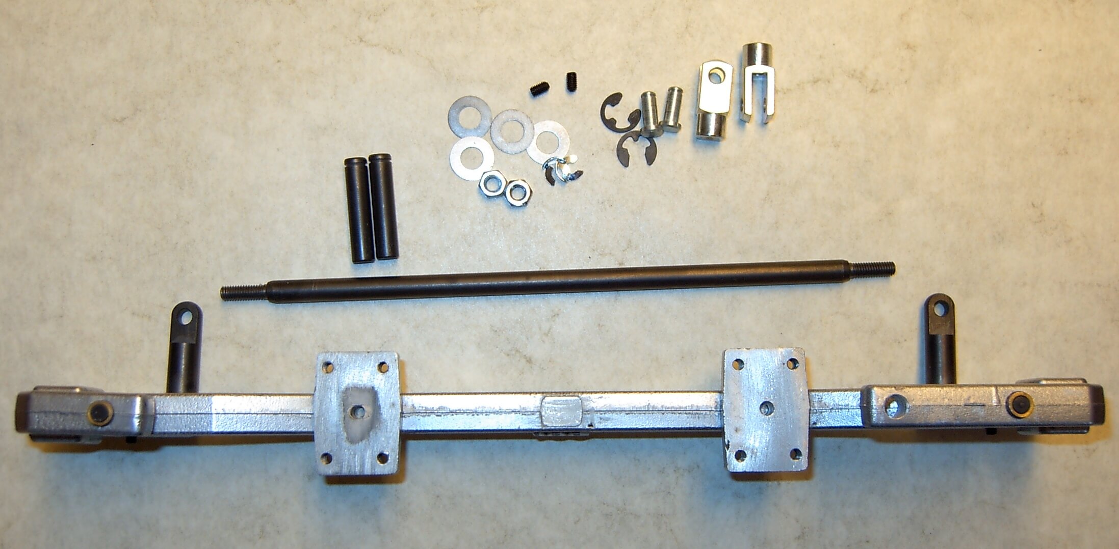 Vorderachse, nicht angetrieben 1:8, Alu, gegossen, mit