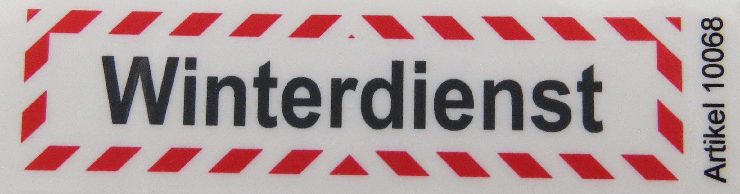 Textschild "Winterdienst" 1-zeilig, selbstklebende Folie