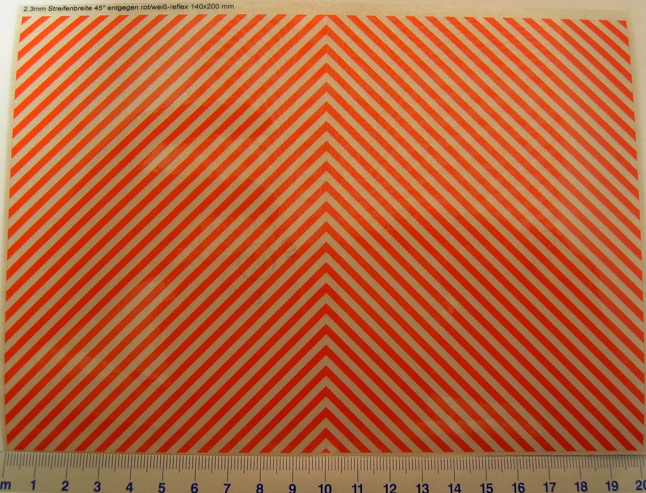 Dekorbogen Warnstreifen REFLEKTIEREND ca. 200x140mm         