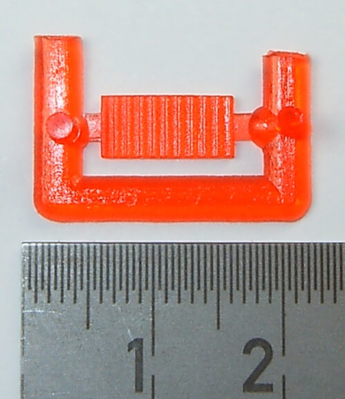 1 Lichtscheibe, rot 1:8, 11x5mm. Am Giesast                 