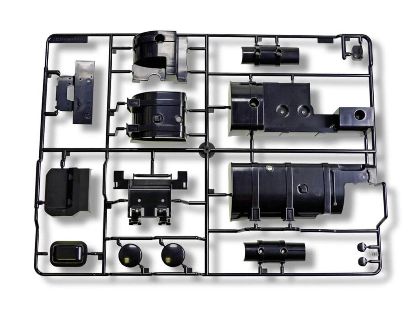 Q-Teile für Tamiya FH16 XL 750 4x2. Tank-Teile, schwarz