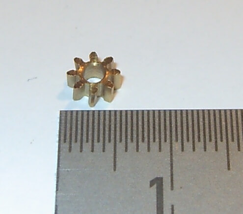 Schneckenrad 8 Zähne Modul 0,5 Aeronaut 583708  Bohrung 2m  