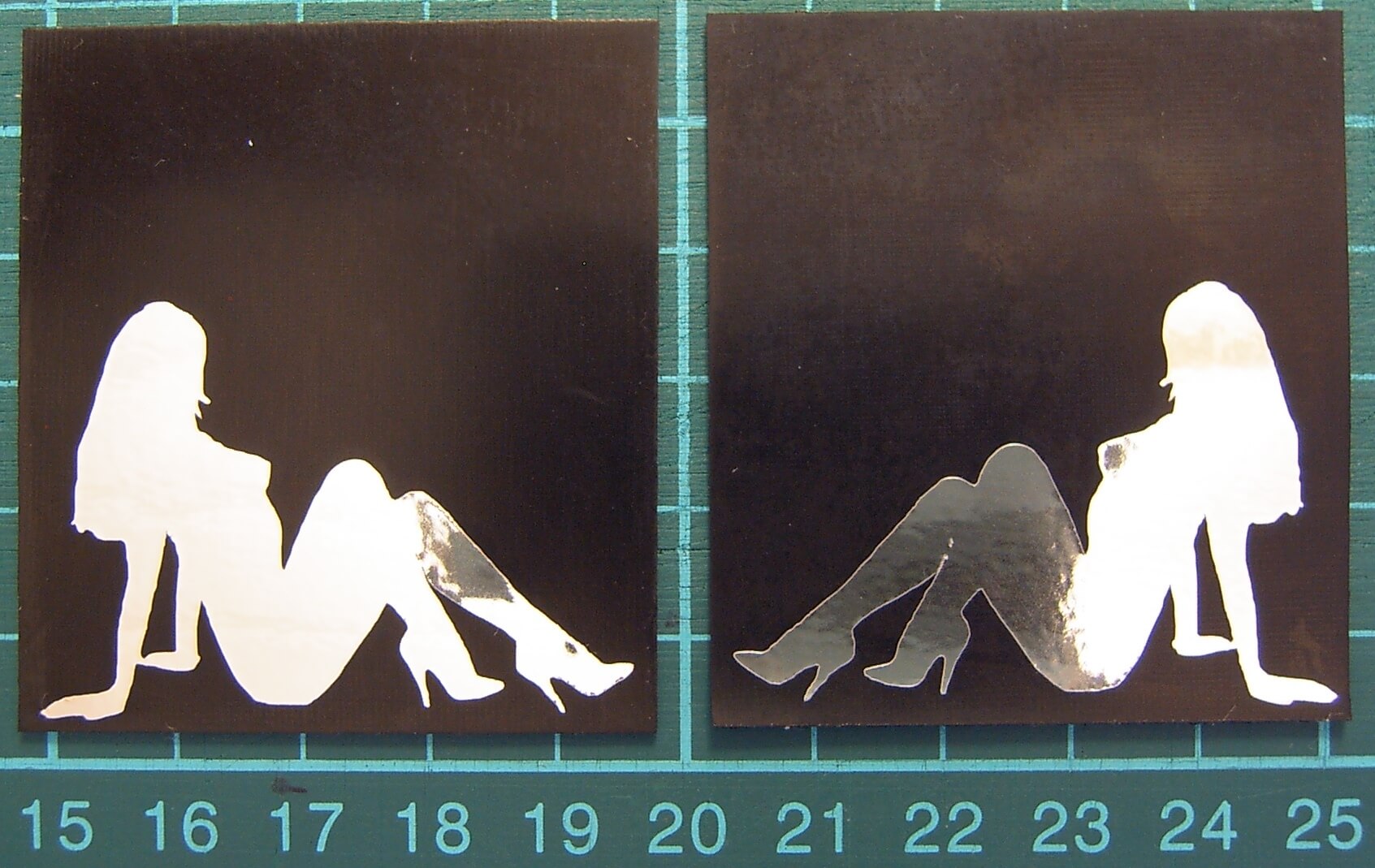 1 Paar Schmutzlappen Nr.114 55x50mm(HxB) mit chrom-farbigem 