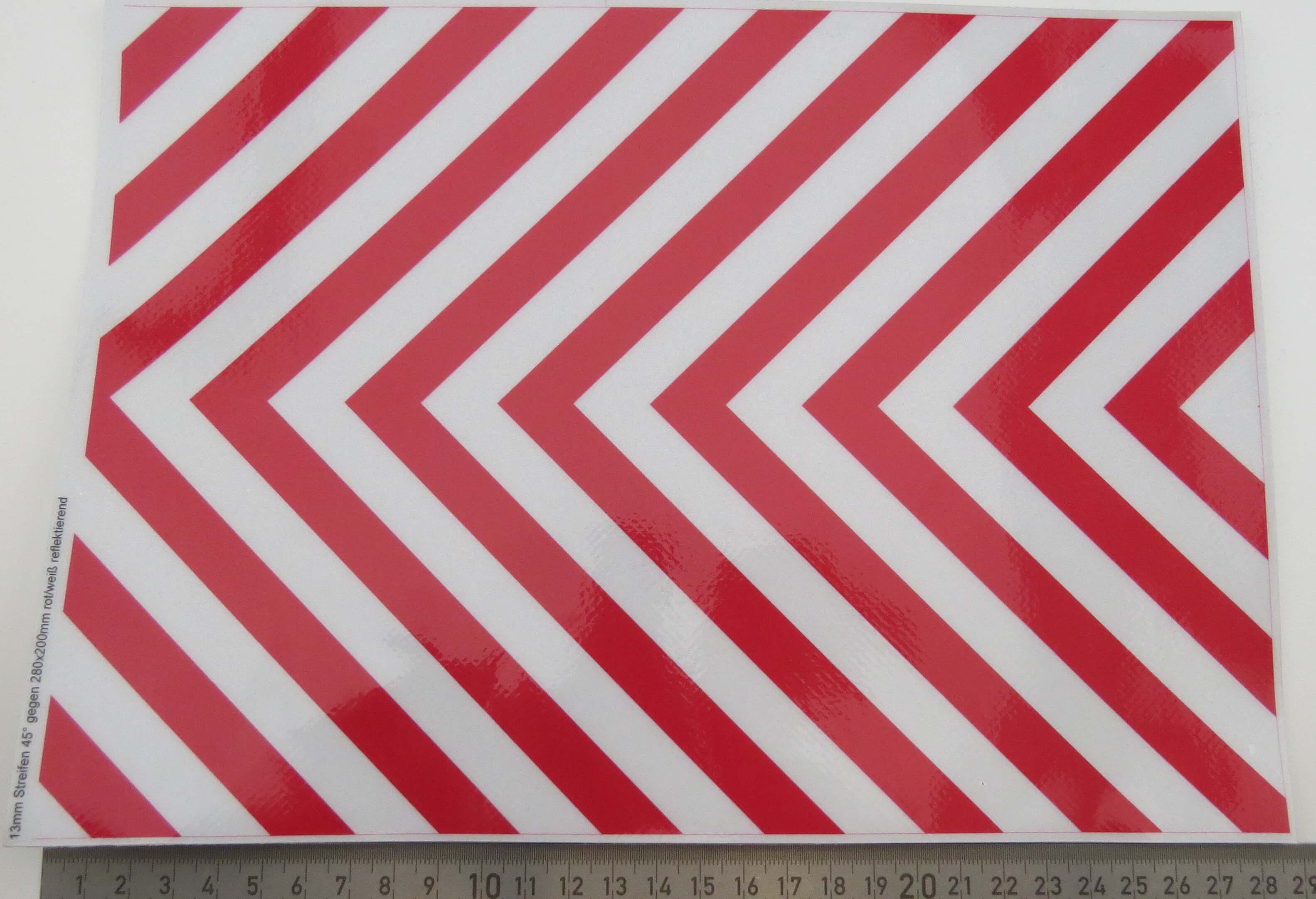 Dekorbogen Warnstreifen reflektierend  ca. 200x280mm, 13mm  