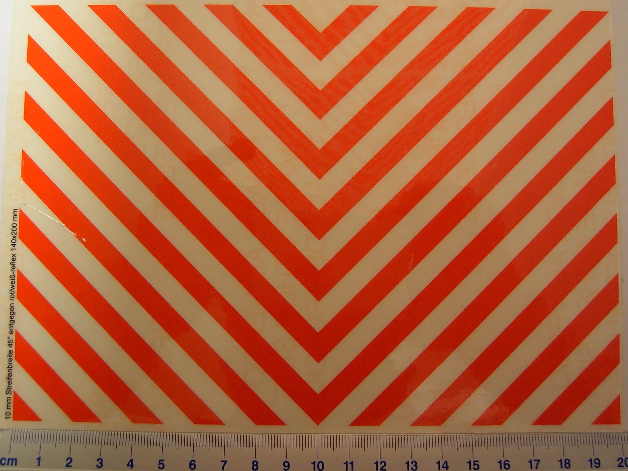 Dekorbogen Warnstreifen REFLEKTIEREND ca. 200x140mm         