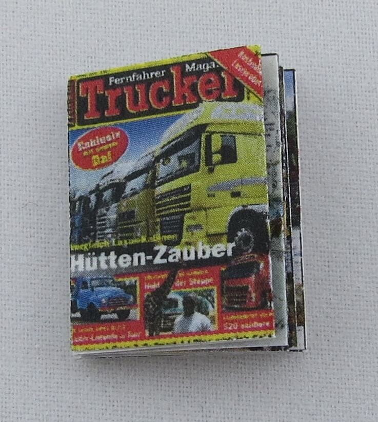 Miniatur-Zeitschrift Trucker z.B. zur Ausgestaltung