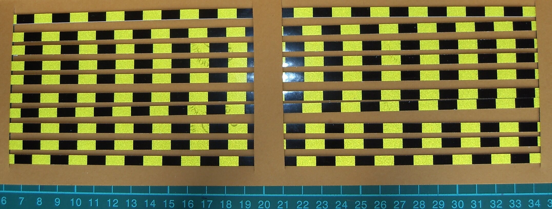 Warnstreifenset 5mm Streifenbreite, 90°,